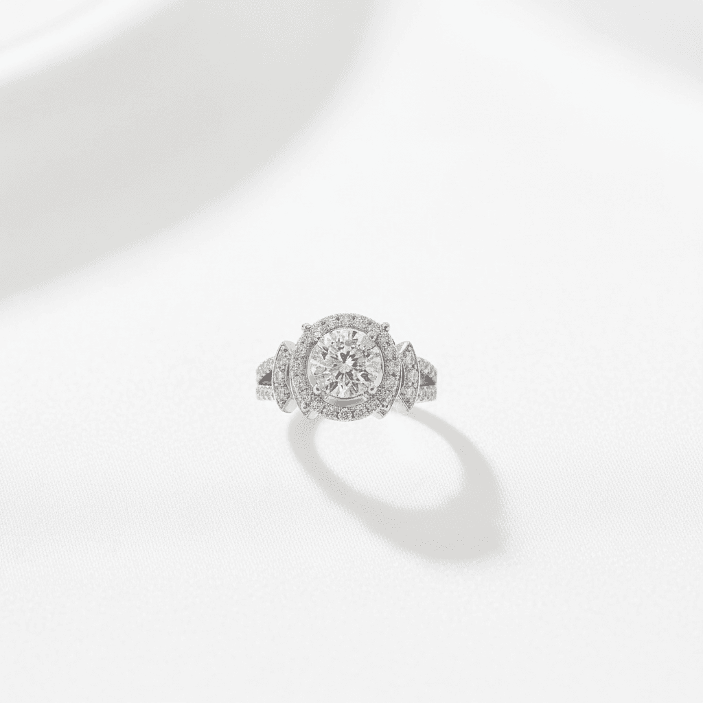 Rose Flower Diamond Ring