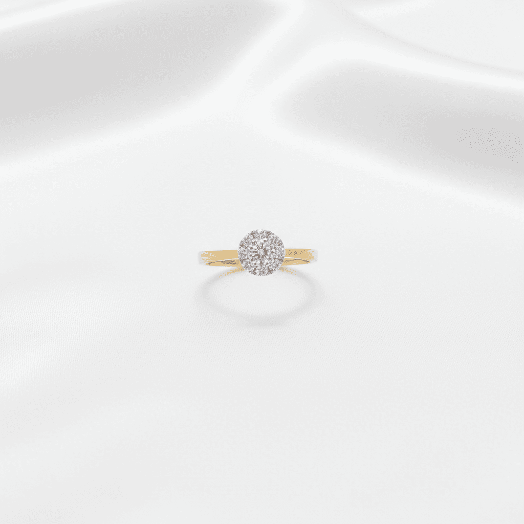 Round Cluster Solitaire Diamond Ring — RF0647