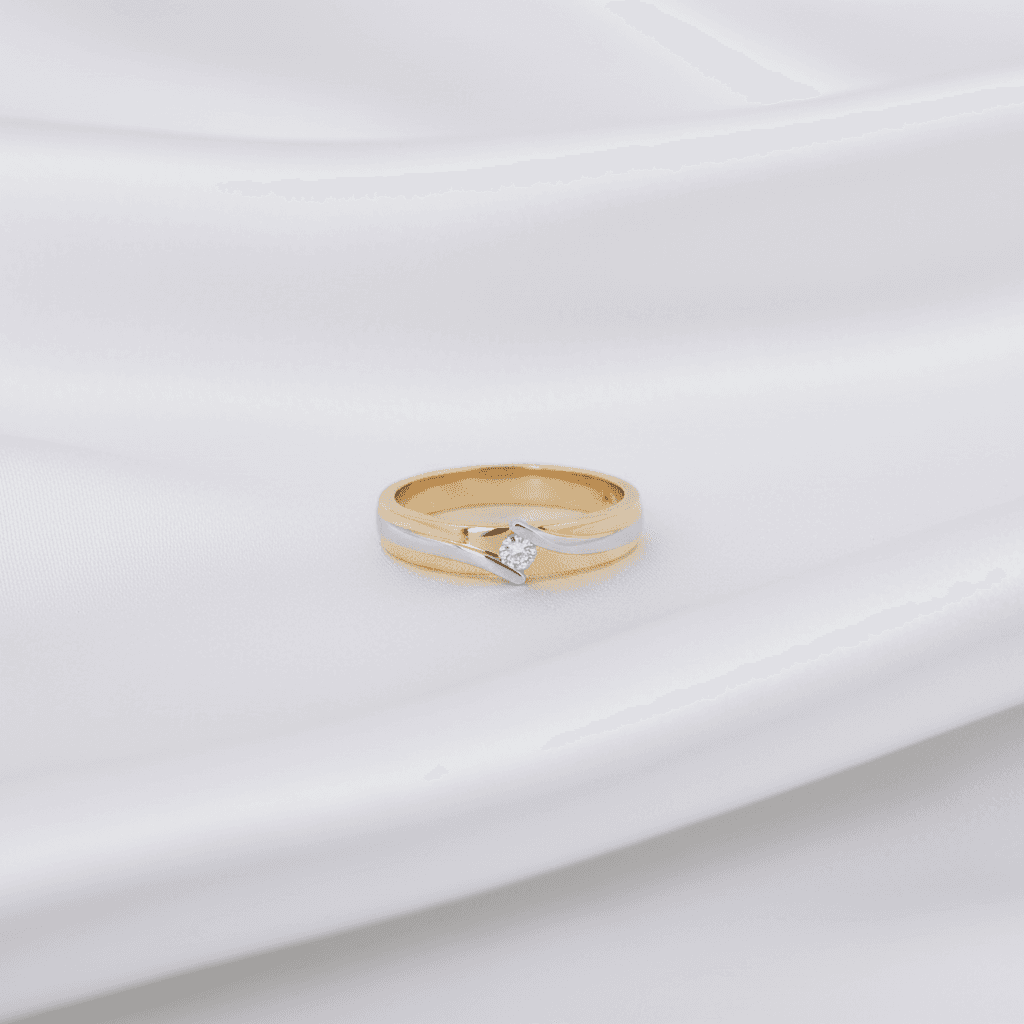 Men's Two-Tone Diamond Band Ring — RM003