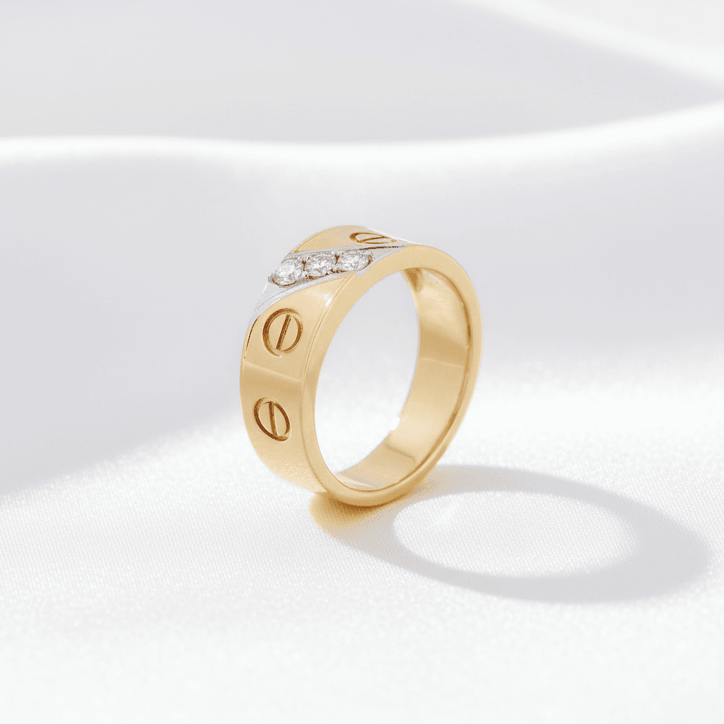 Men's Love Style Screw Diamond Ring — RM020