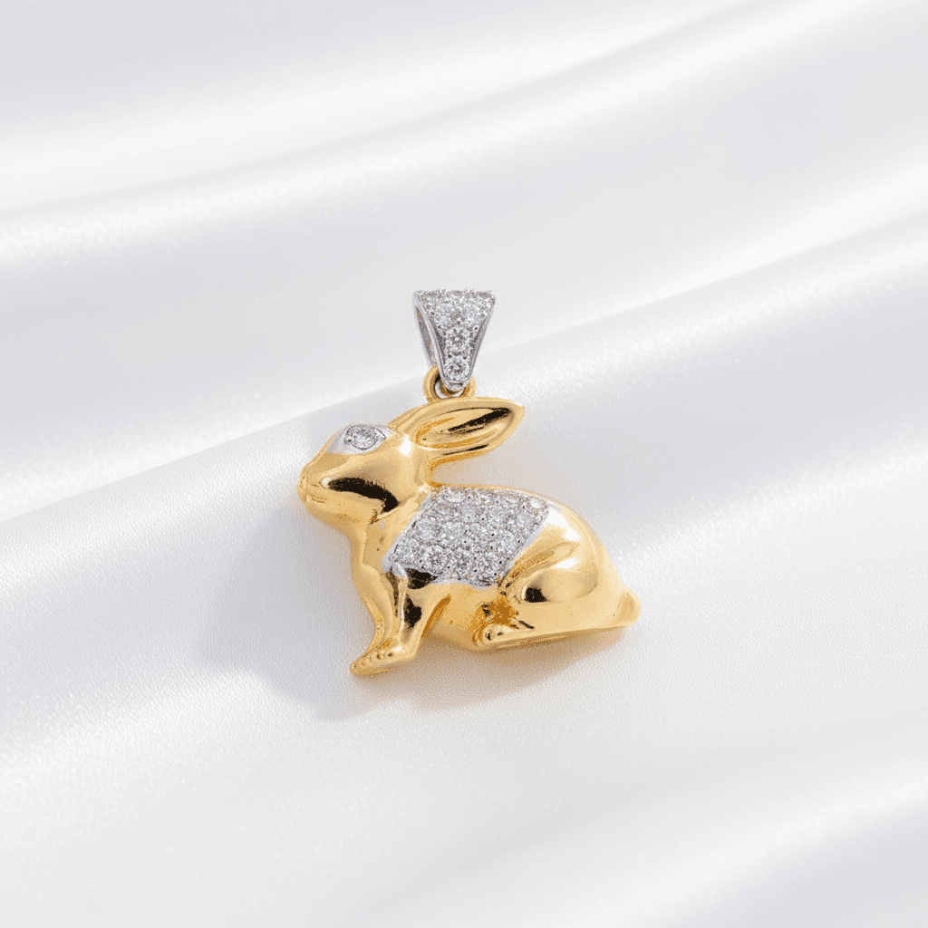 Rabbit Diamond Pendant — P0103