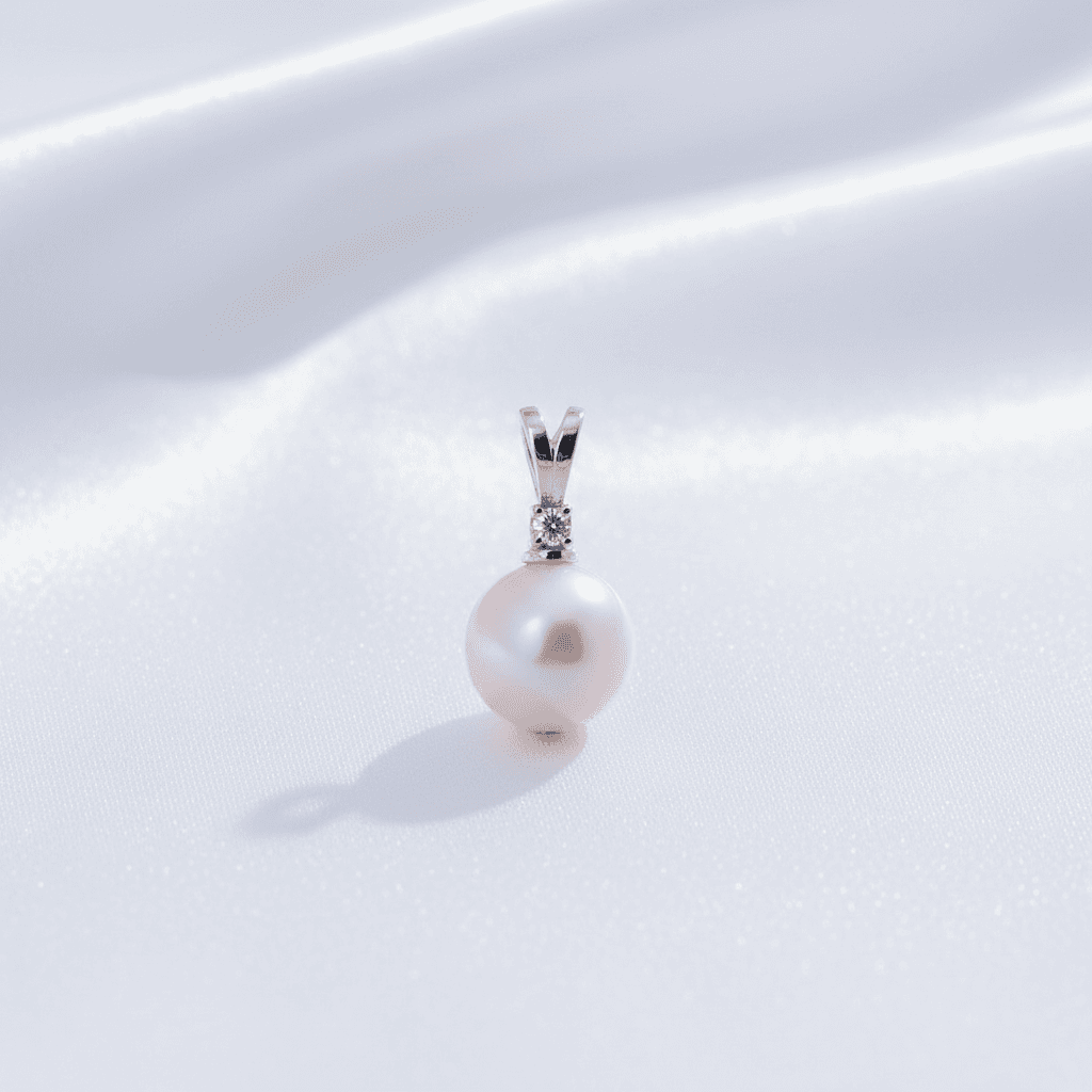 Pink Pearl Diamond Pendant — P0336