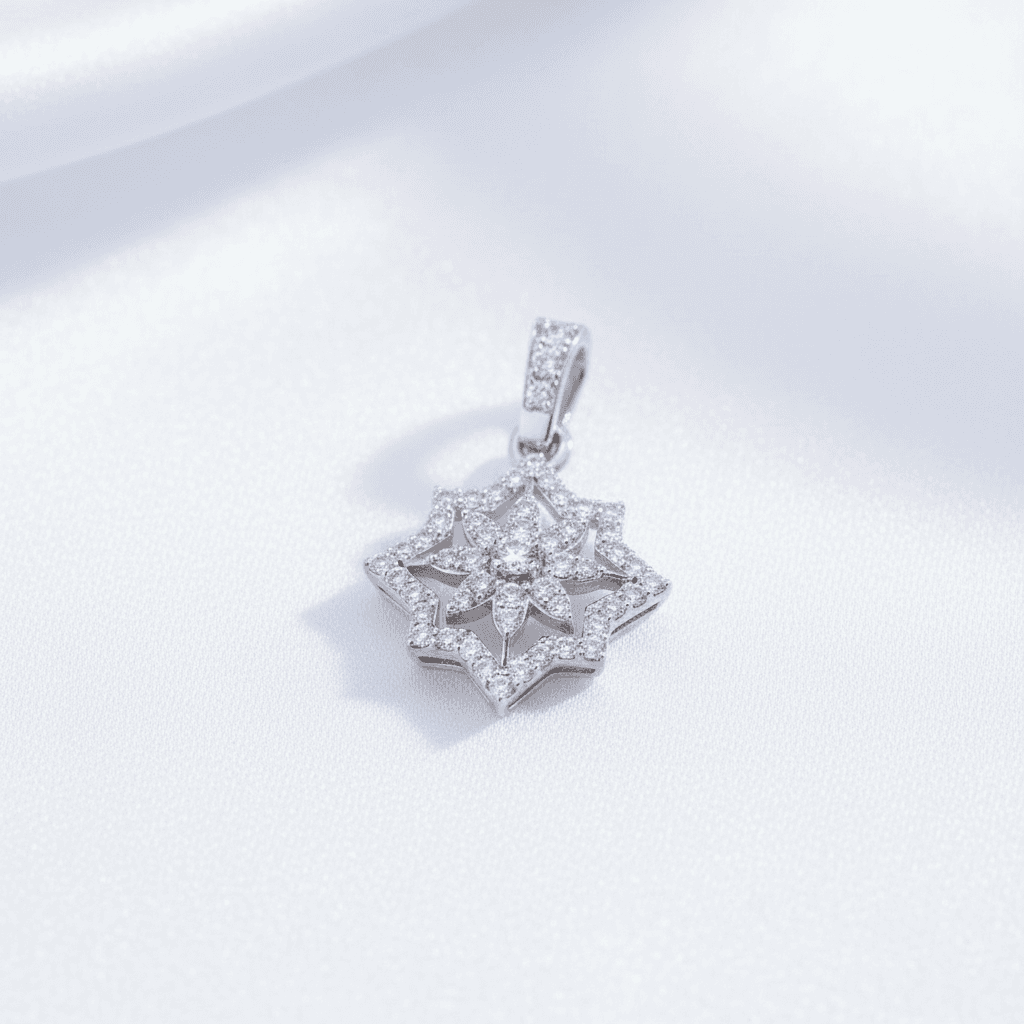 Starburst Flower Diamond Pendant — P0343