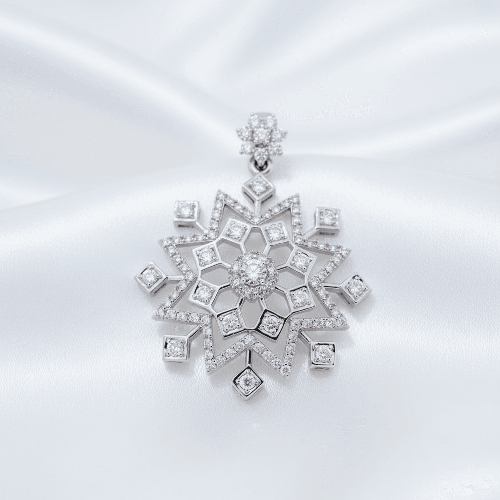 Snowflake Starburst Diamond Pendant — P07481