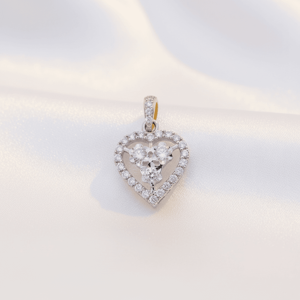 Heart Flower Diamond Pendant — P07510