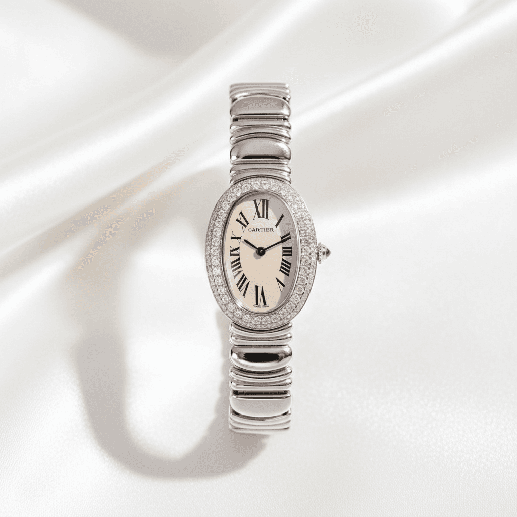 Oval Diamond Bezel Watch — W012